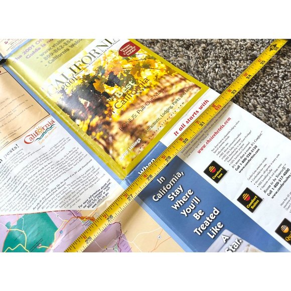 2001 California Travel Ideas Map Official Tourism Fold Out Map - Picture 6 of 15